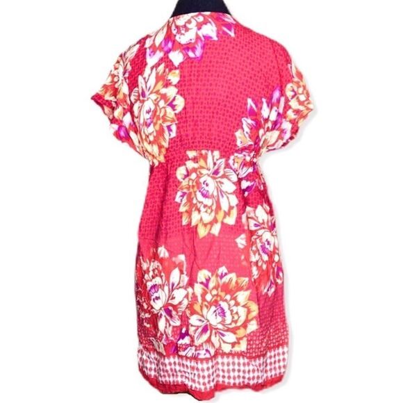 𝅺xhilaration Red V-Neck Floral Dress - Picture 3 of 8